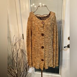 BCBG Maxazaria Cozy Brown Knit Cardigan